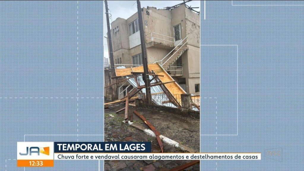 Ventos de 100 km/h causam estragos em SC: detalhes